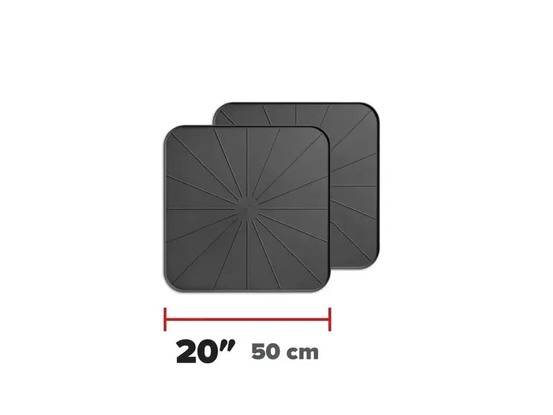 Weathertech Project Mats 20In. Square - Black (2Pc Set) 1