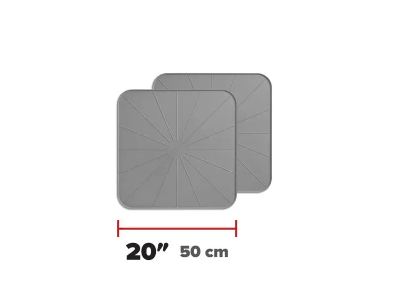 Weathertech Project Mats 20In. Square - Grey (2Pc Set) 1