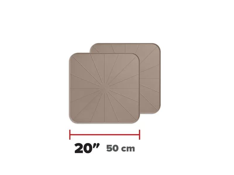 Weathertech Project Mats 20In. Square - Tan (2Pc Set) 1