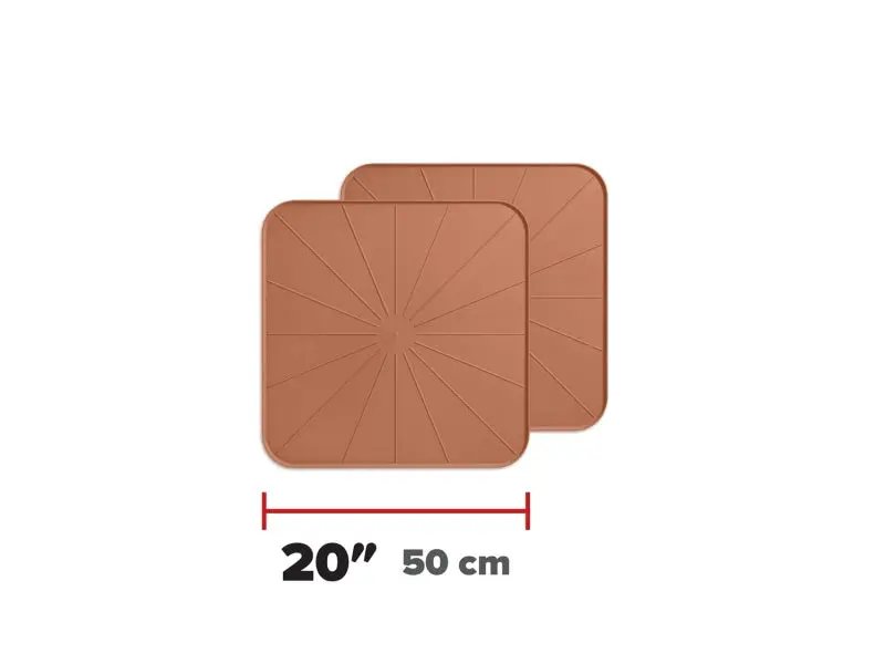 Weathertech Project Mats 20In. Square - Terracotta (2Pc Set) 1