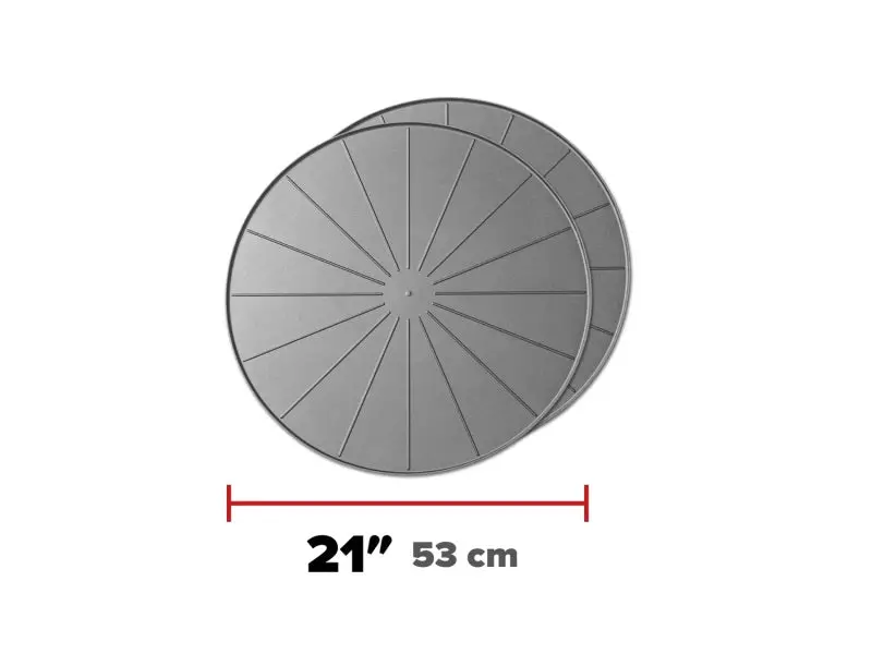 Weathertech Project Mats 21In. Round - Grey (2Pc Set) 1