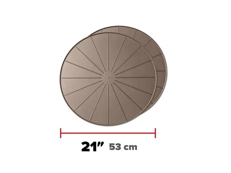Weathertech Project Mats 21In. Round - Tan (2Pc Set) 1