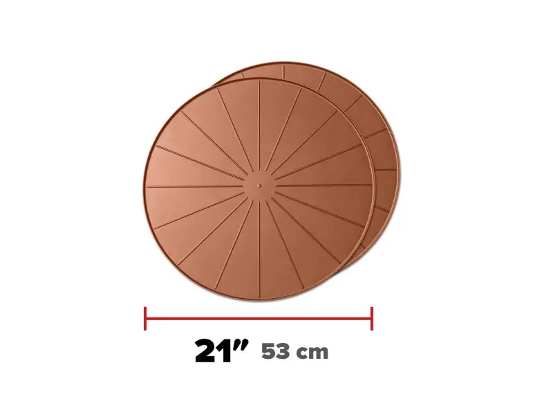 Weathertech Project Mats 21In. Round - Terracotta (2Pc Set) 1