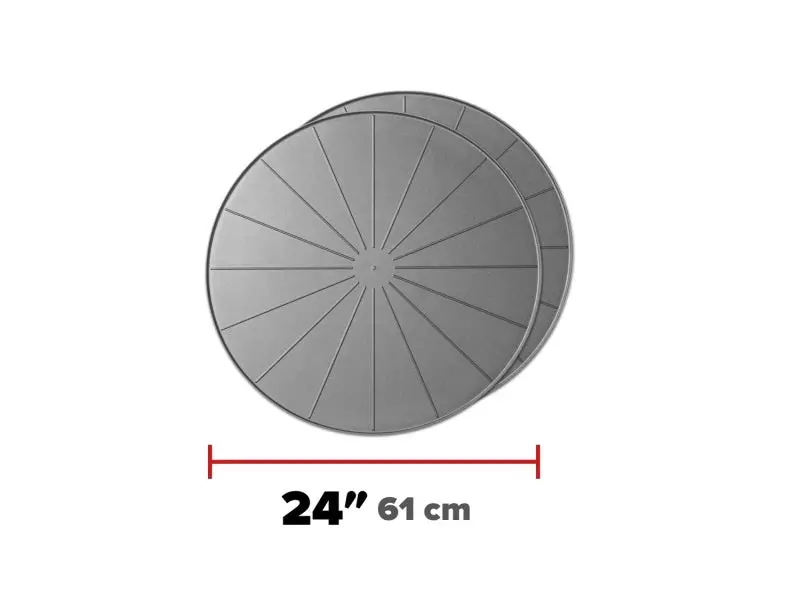 Weathertech Project Mats 24In. Round - Grey (2Pc Set) 1