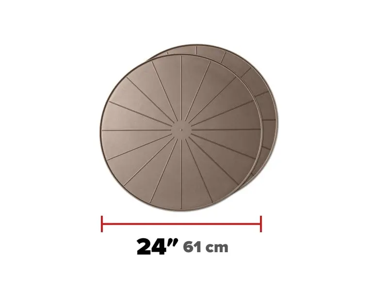 Weathertech Project Mats 24In. Round - Tan (2Pc Set) 1