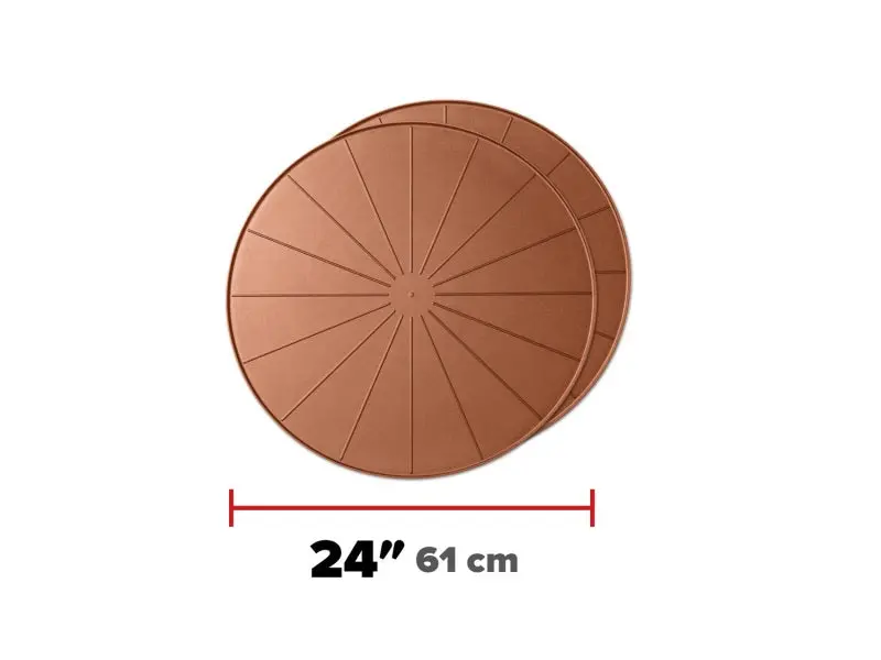 Weathertech Project Mats 24In. Round - Terracotta (2Pc Set) 1
