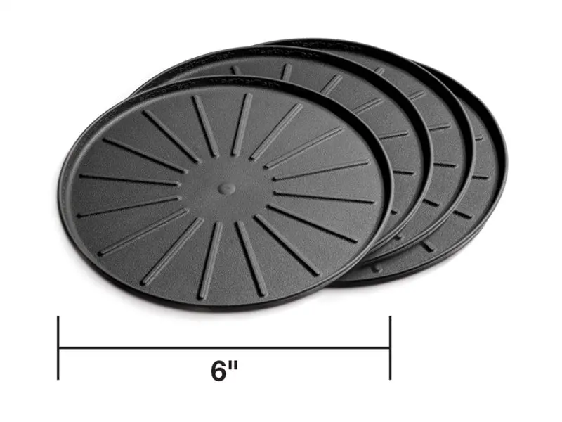 Weathertech Round Coaster Set 6In. - Black (Set Of 4) 1