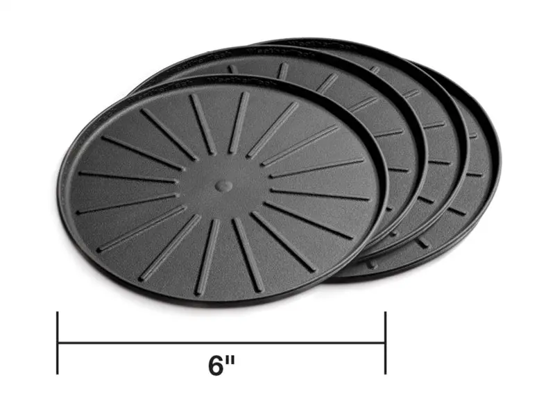 Weathertech Round Coaster Set 6In. - Black (Set Of 4) 2