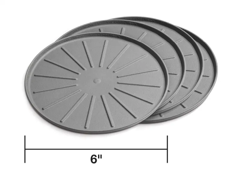 Weathertech Round Coaster Set 6In. - Grey (Set Of 4) 1