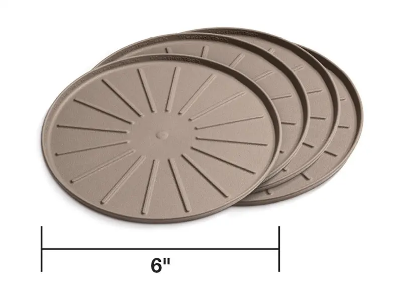 Weathertech Round Coaster Set 6In. - Tan (Set Of 4) 2