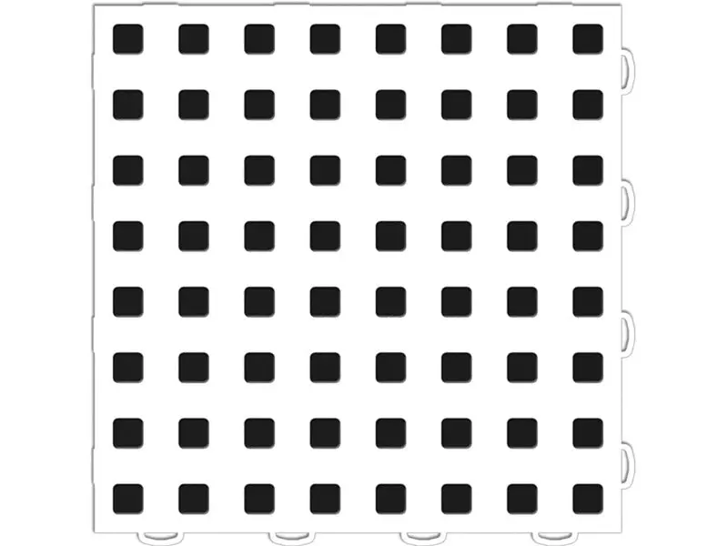 Weathertech Techfloor - 12In X 12In Tiles - White/Black **Order In Qtys Of 10 2