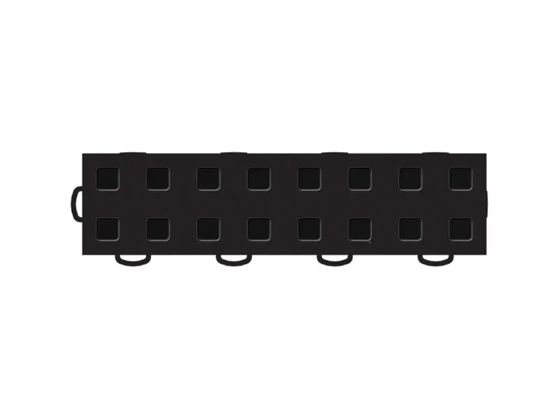 Weathertech Techfloor - 2In X 12In Border(W/ Tabs) - Black **Order In Qtys Of 10 1