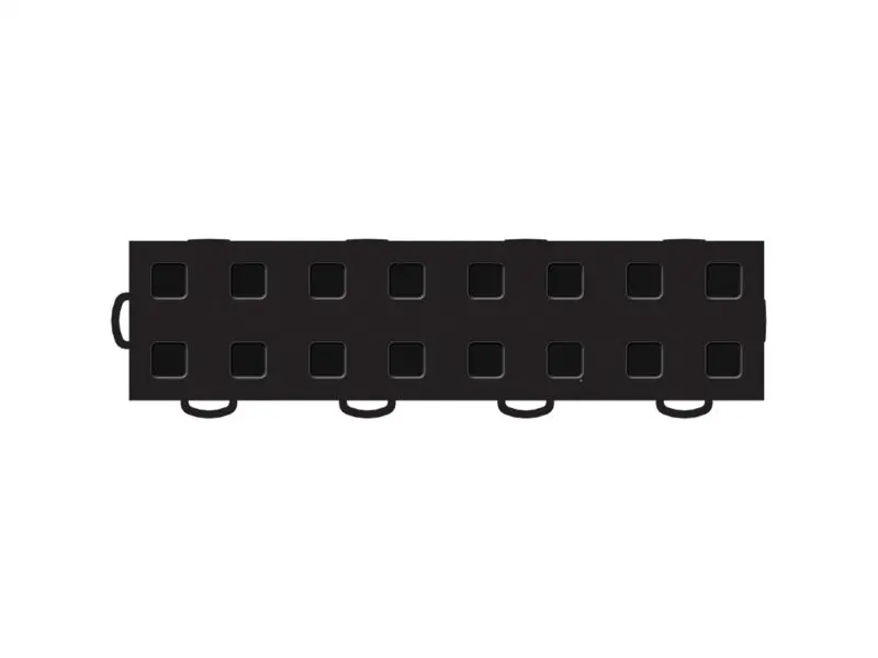Weathertech Techfloor - 2In X 12In Border(W/ Tabs) - Black **Order In Qtys Of 10 2