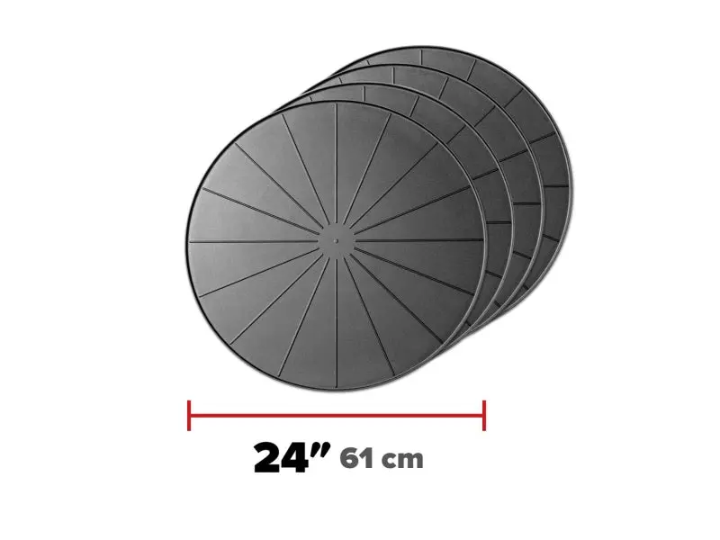 Weathertech Wheelstackers (24In. Round Coaster - Set Of 4) - Black 1