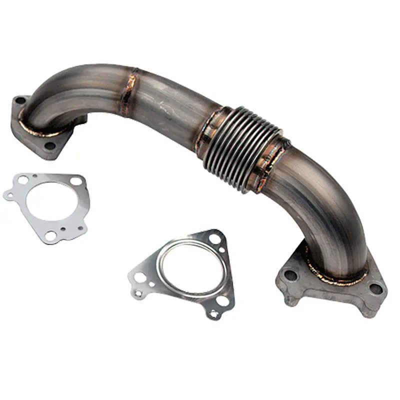 Wehrli 01-04 Chevrolet 6.6L Duramax Lb7 2In Stainless Passenger Side Up Pipe W/Gaskets (Twin Turbo) 1
