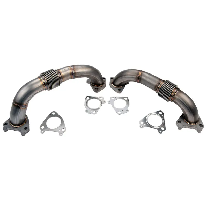 Wehrli 01-04 Chevrolet 6.6L Duramax Lb7 2In Stainless Up Pipe Kit W/Gaskets - Twin Turbo 1