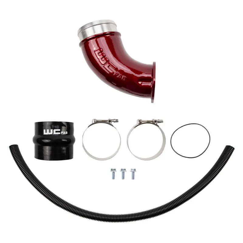 Wehrli 01-04 Duramax Lb7 4In High Flow Intake Horn - Wcfab Red 1