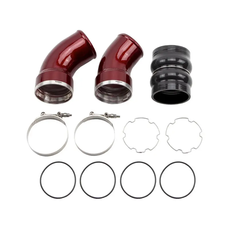 Wehrli 06-10 Chevrolet 6.6L Lbz/Lmm Duramax Passenger Side 3.5In Intercooler Pipe - Wcfab Red 1