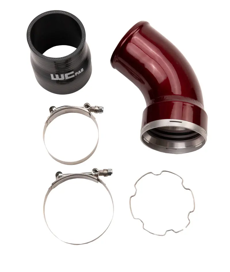 Wehrli 06-10 Gm Lbz/Lmm Duramax Passenger Side Intercooler Outlet Elbow Kit - Candy Teal 2