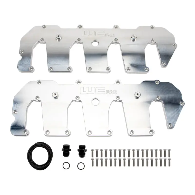 Wehrli 11-16 Chevrolet 6.6L Duramax Lml Billet Upper Valve Cover Set - Raw Aluminum 1