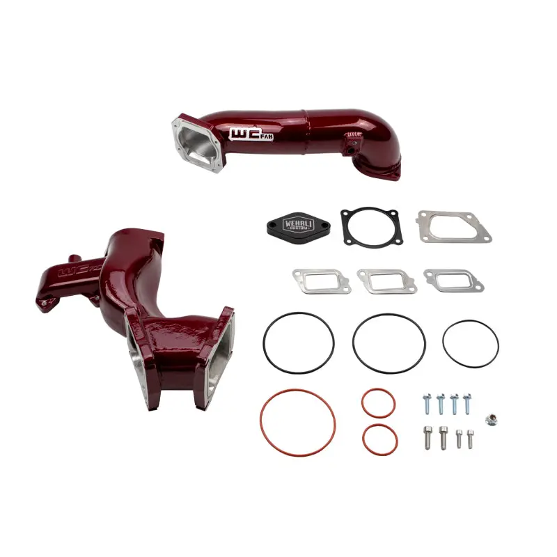 Wehrli 11-16 Chevrolet 6.6L Lml Duramax High Flow Y-Bridge Kit - Wcfab Red 1