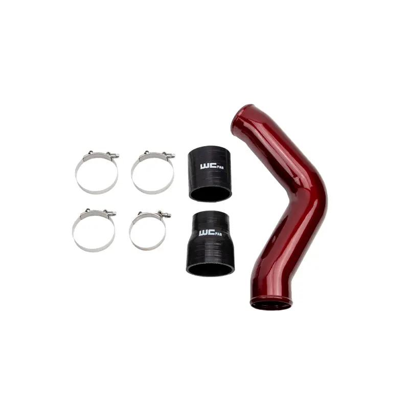 Wehrli 13-18 Cummins 6.7L Driver Side 3.5 In. Intercooler Pipe - Wcfab Red 1