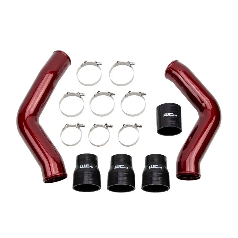 Wehrli 13-18 Ram 6.7L Cummins 3.5In Intercooler Pipes Kit - Wcfab Red 1