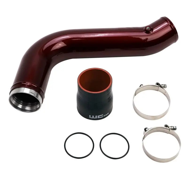 Wehrli 17-19 Chevrolet 6.6L L5p Duramax Passenger Side 3.5In Intercooler Pipe - Bronze Chrome 2
