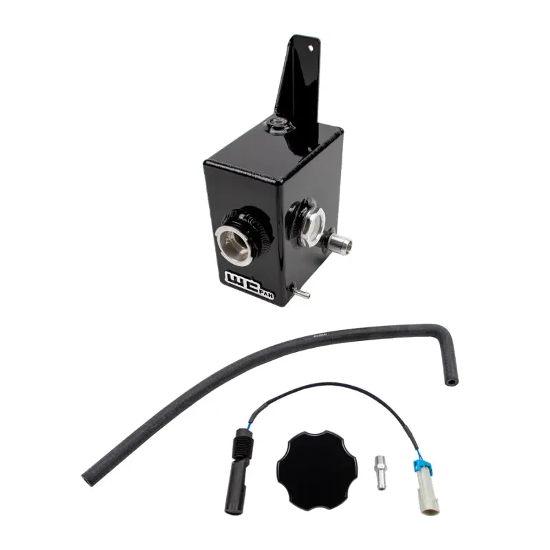 Wehrli 17-19 Chevrolet L5p Duramax Twin Turbo Style Coolant Tank Kit - Gloss Black 1