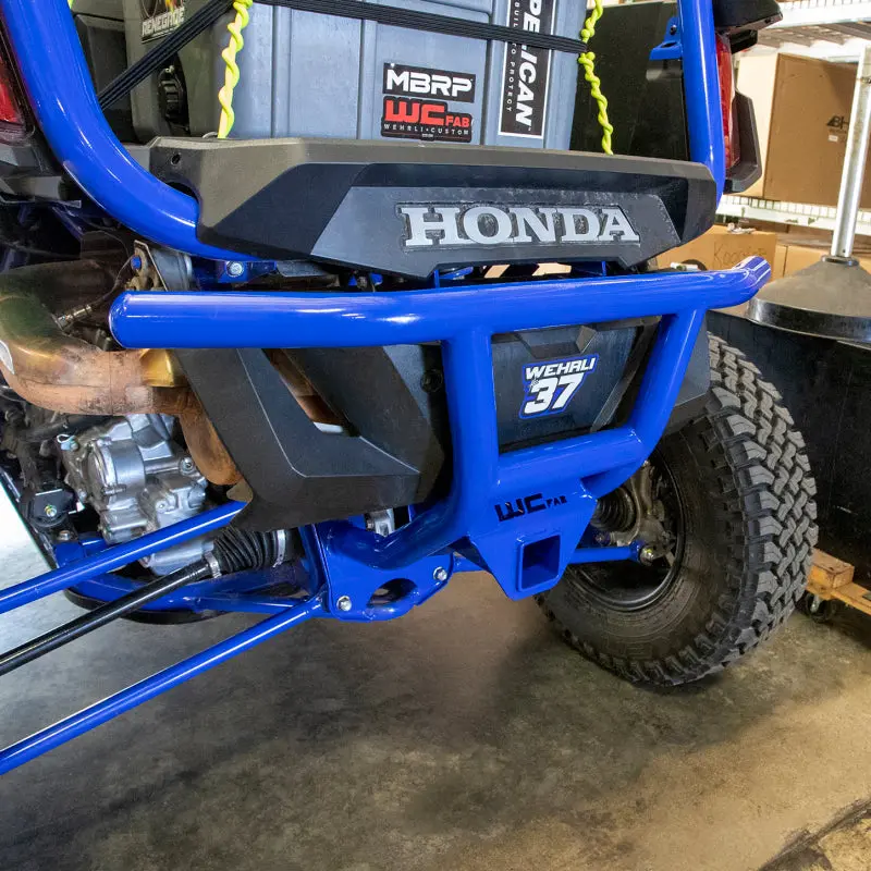 Wehrli 19-22 Honda Talon X/R Rear Bumper With Receiver Hitch - Talon Blue 1