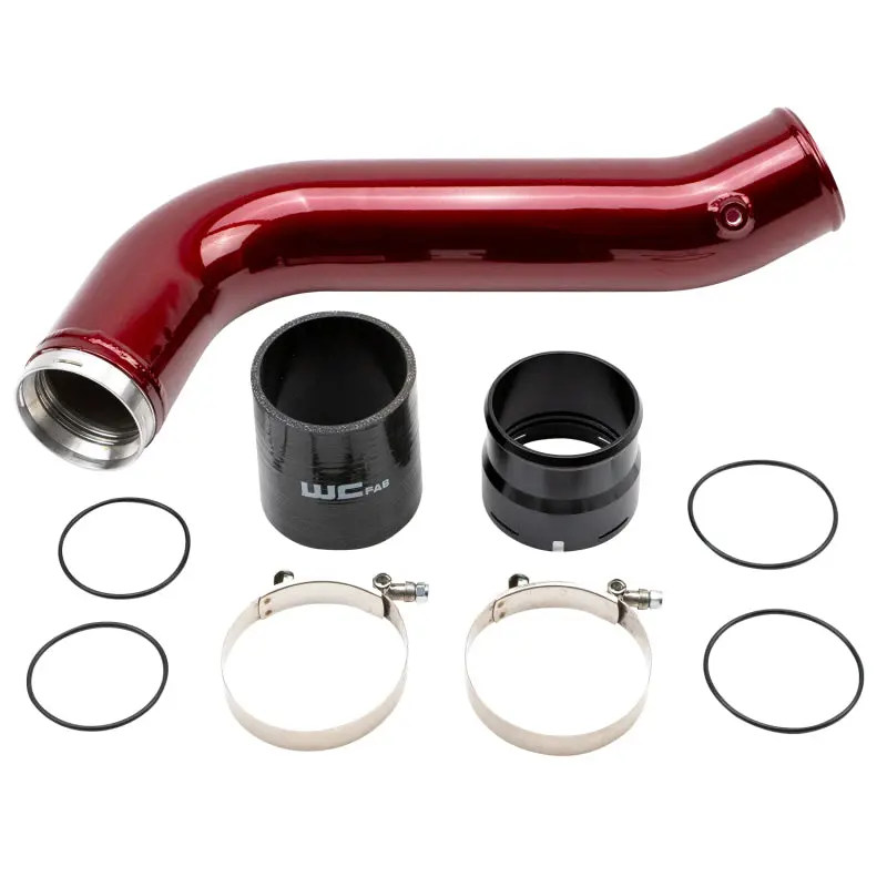 Wehrli 20-24 Chevrolet 6.6L L5p Duramax Passenger Side 3.5In Intercooler Pipe - Wcfab Red 1