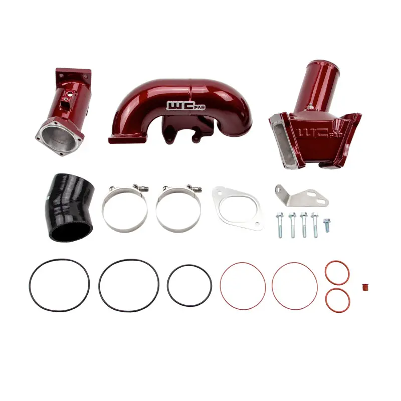 Wehrli 2007.5-2010 Lmm Duramax High Flow 3In Y-Bridge Kit- Wcfab Red 1