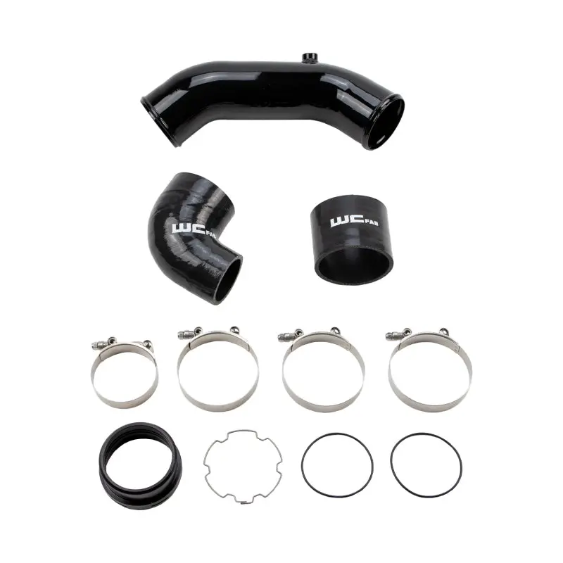Wehrli 2017+ Ford 6.7L Power Stroke 3.5In Cold Side Intercooler Pipe - Gloss Black 1