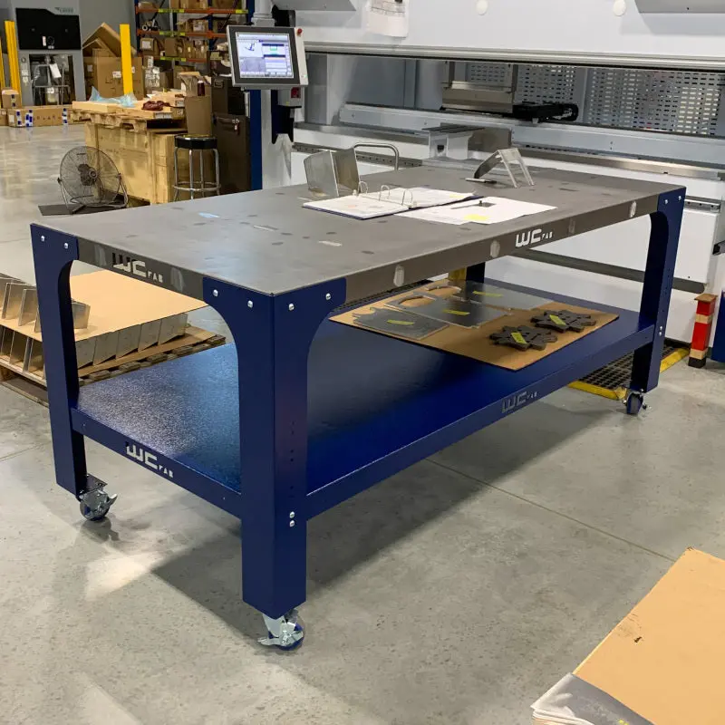 Wehrli Modular Steel Work Bench Top/Shelf Kit 32In X 72In X .120In Thick - Raw 1