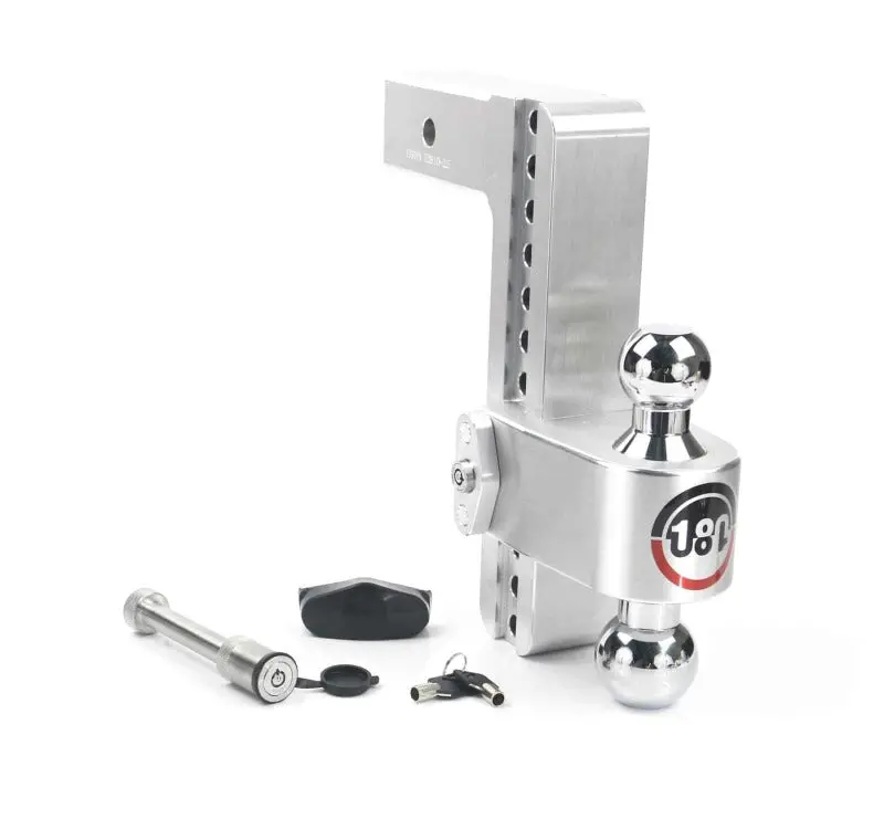 Weigh Safe 180 Hitch 10In Drop Hitch & 2.5In Shank (10K/18.5K Gtwr) W/Ws05 - Aluminum 1