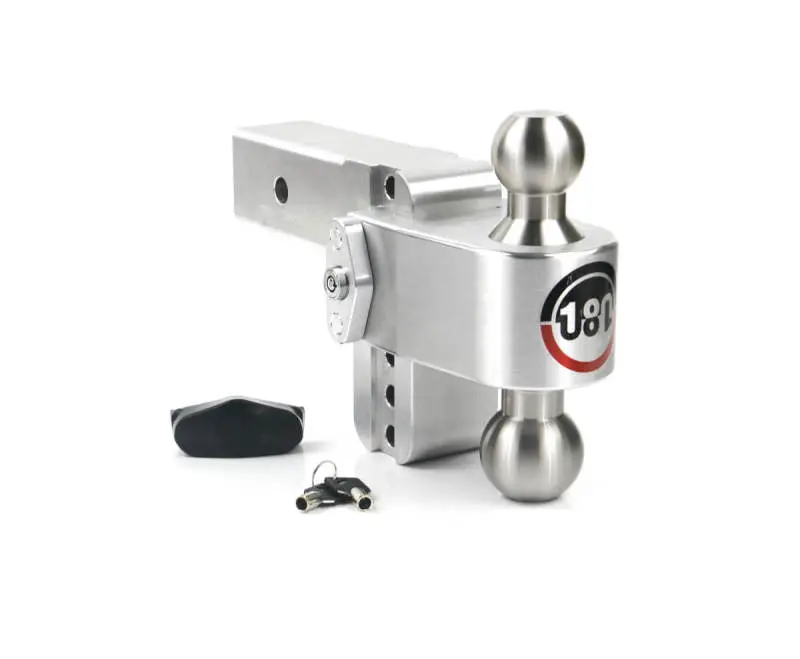 Weigh Safe 180 Hitch 4In Drop Hitch & 2.5In Shank (10K/18.5K Gtwr) - Aluminum 1