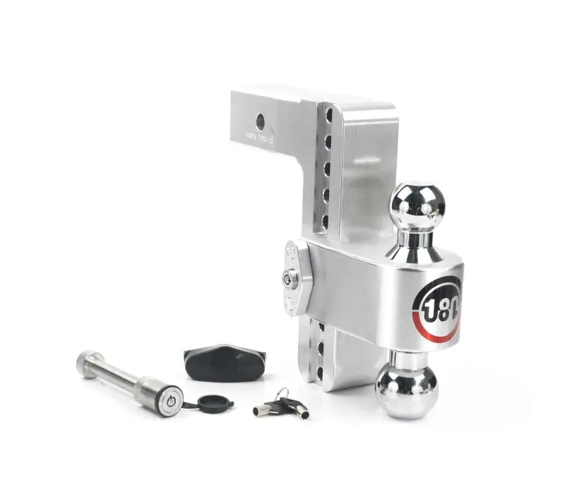 Weigh Safe 180 Hitch 8In Drop Hitch & 2.5In Shank (10K/18.5K Gtwr) W/Ws05 - Aluminum 1