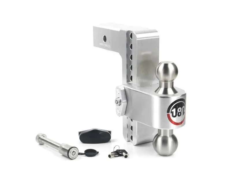 Weigh Safe 180 Hitch 8In Drop Hitch & 2.5In Shank (10K/18.5K Gtwr) W/Ws05 - Aluminum 1