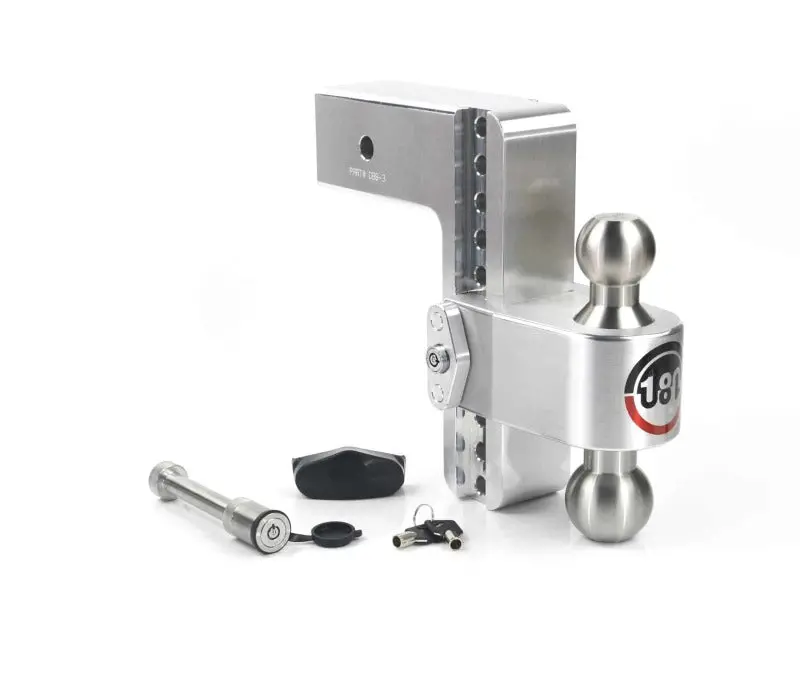 Weigh Safe 180 Hitch 8In Drop Hitch & 3In Shank (10K/21K Gtwr) W/Ws05 - Aluminum 1