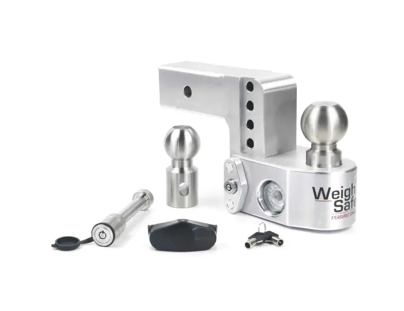 Weigh Safe 4In Drop Hitch W/Built-In Scale & 2.5In Shank (10K/18.5K Gtwr) W/Ws05 - Aluminum 1