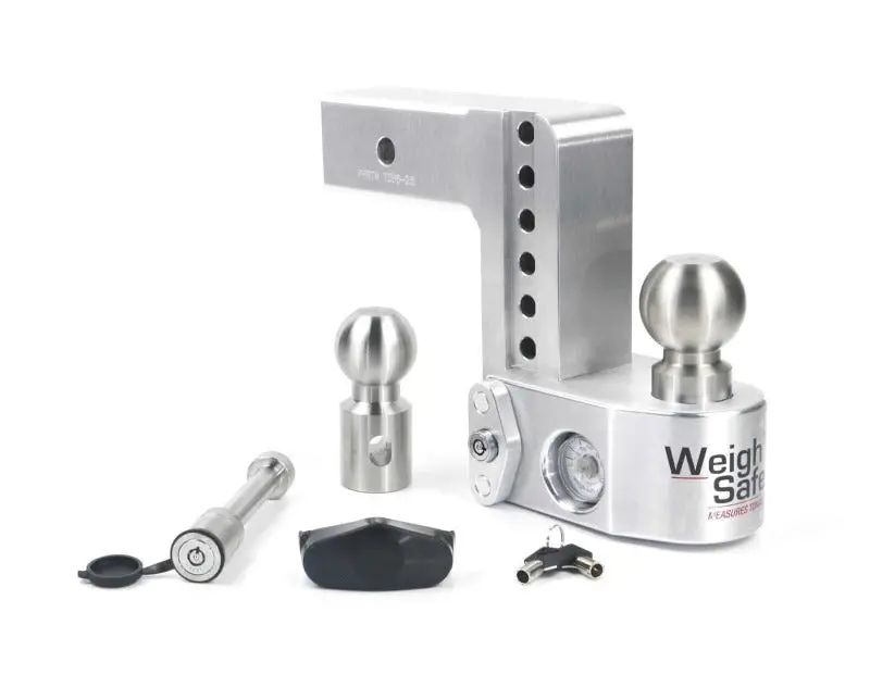 Weigh Safe 6In Drop Hitch W/Built-In Scale & 2.5In Shank (10K/18.5K Gtwr) W/Ws05 - Aluminum 1