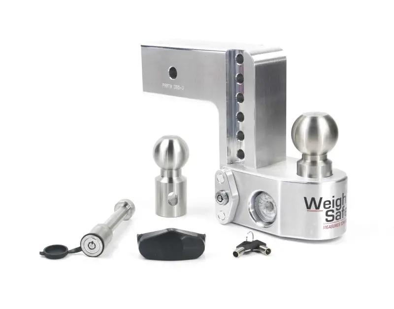Weigh Safe 6In Drop Hitch W/Built-In Scale & 3In Shank (10K/21K Gtwr) W/Ws05 - Aluminum 1