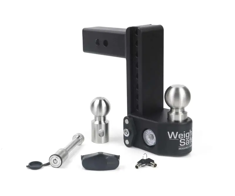 Weigh Safe 8In Drop Hitch W/Built-In Scale & 2.5In Shank (10K/22K Gtwr) W/Ws05 - Steel 1