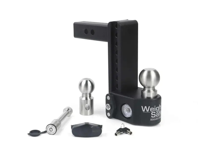 Weigh Safe 8In Drop Hitch W/Built-In Scale & 2In Shank (10K/15K Gtwr) W/Ws05 - Steel 1