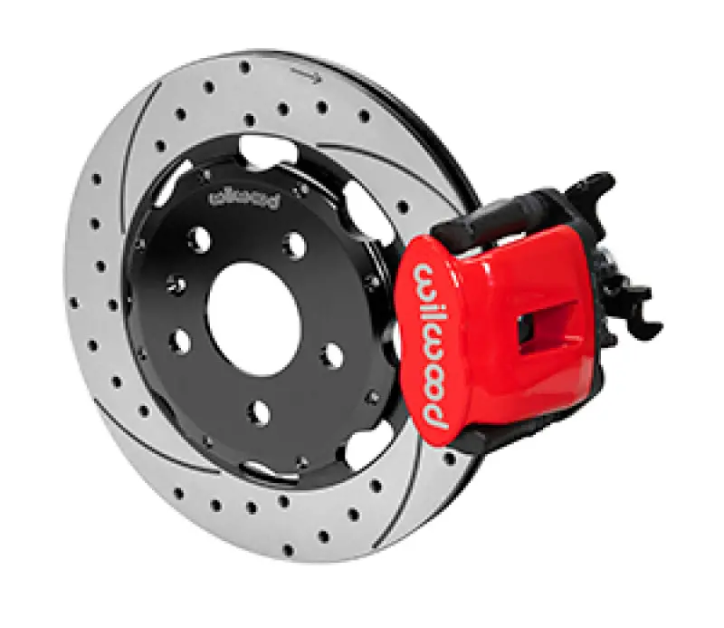 Wilwood 03-08 Audi A4 Caliper-Combination Parking Brake Rear 12.19 Rotor - Red 1