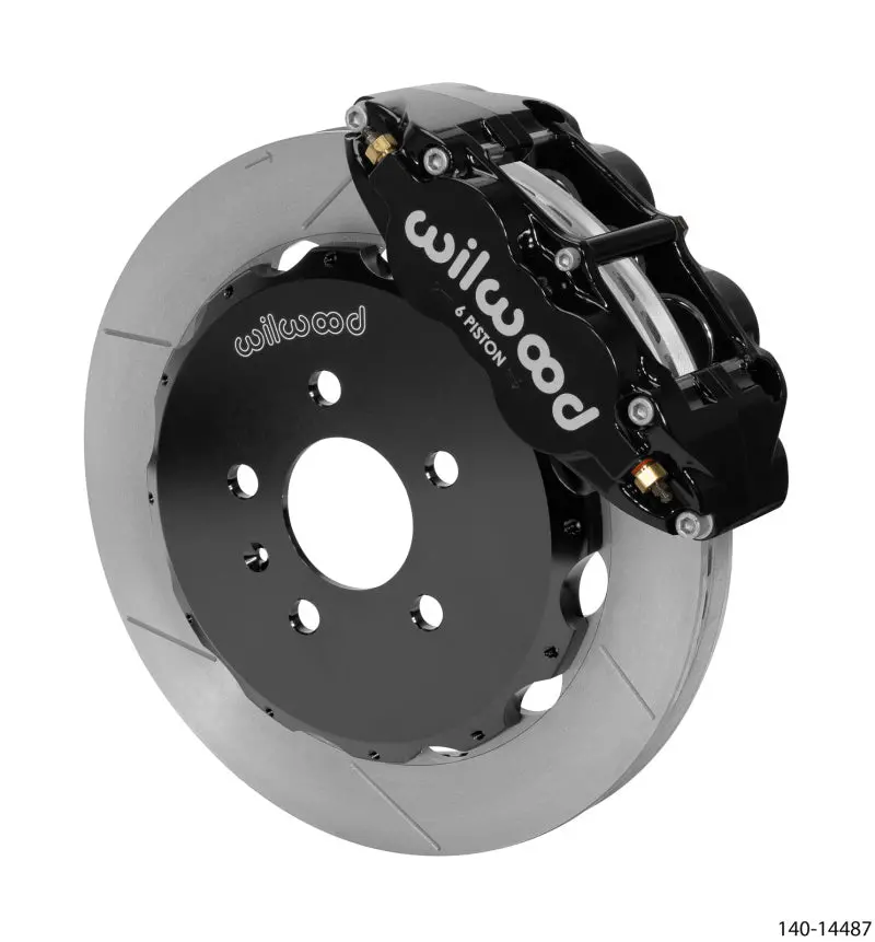 Wilwood 03-08 Audi A4 Forged Narrow Superlite 6R Front Big Brake Kit 12.88In Rotor Dia (Black) 1