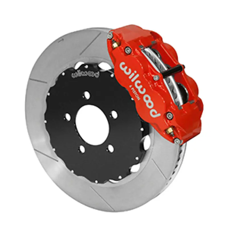Wilwood 03-11 Crown Victoria Forged Narrow Superlite 6R Front Brake Kit W/ Slotted Gt Rotor - Red 1