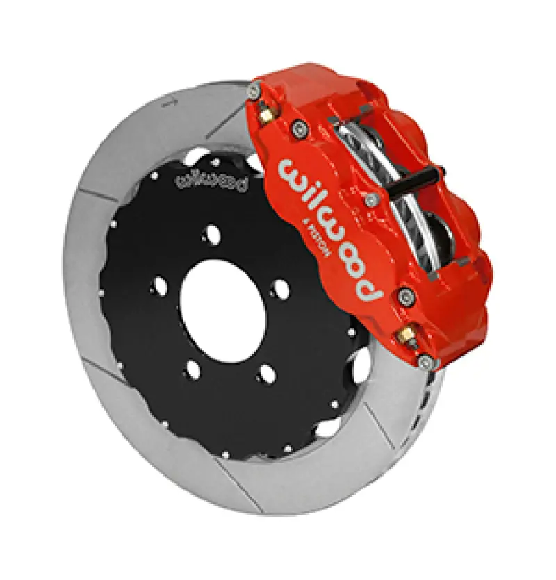 Wilwood 03-11 Ford Crown Victoria Narrow Superlite 6R Big Brake Front Brake Kit 12.88In Slotted Red 1