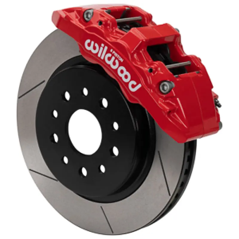 Wilwood 07-18 Jeep Wrangler (Jk) Aero6-Dm Front Brake Kit - Slotted - Red 1