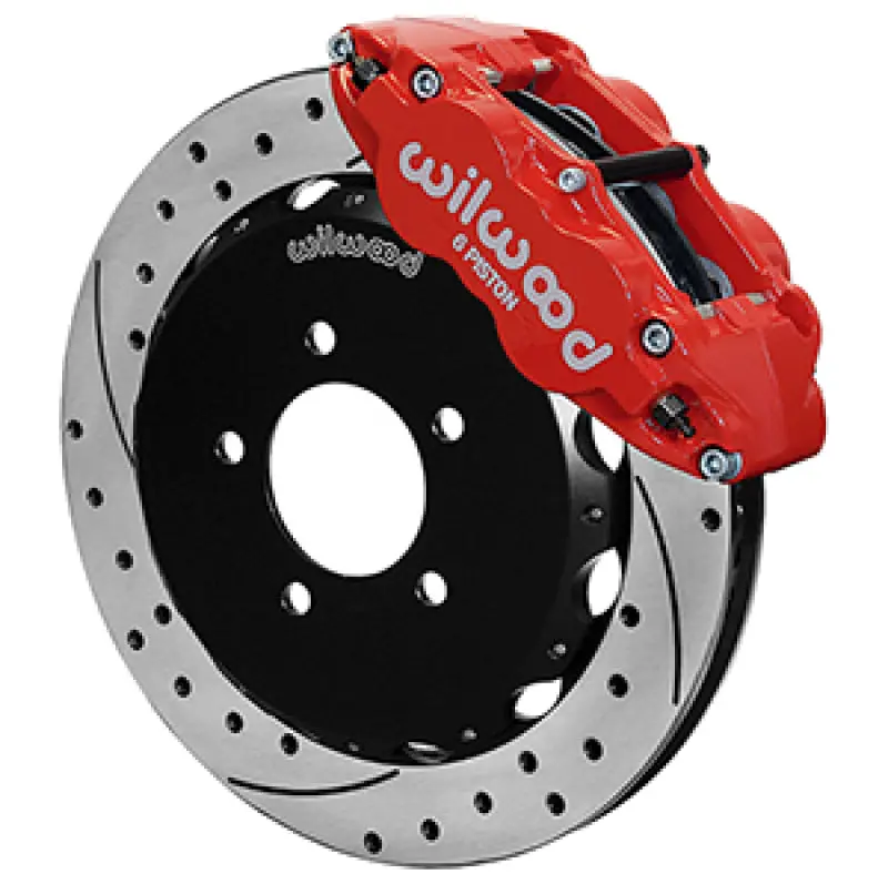 Wilwood 13-24 Honda Civic Oem 57Mm Forged Narrow Superlite 6R Big Brake Front Brake Kit - Red 1